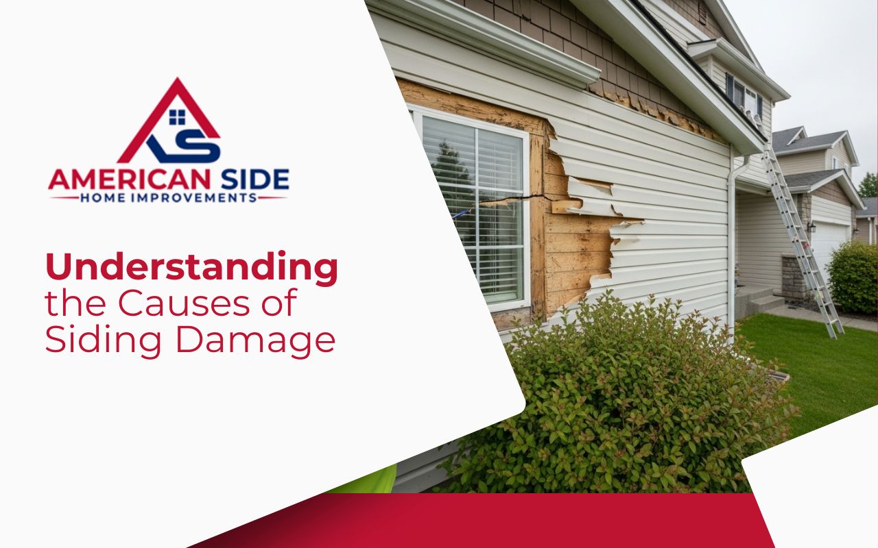 Home exterior inspection for causes of siding damage