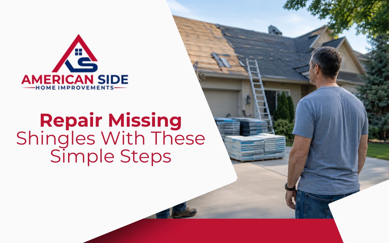 Roof inspection for missing shingles repair after wind damage