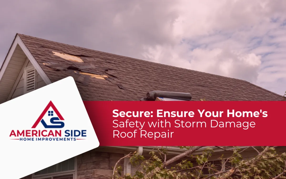 Storm damage roof repair for a home after severe weather