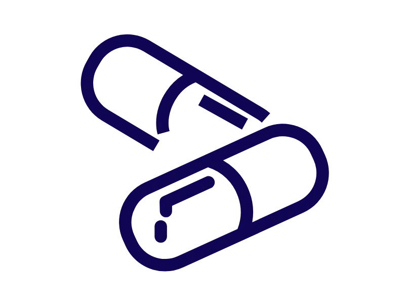 Two pill capsules to symbolize Medicare Part D Prescription drug coverage.