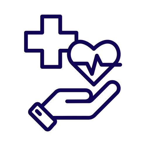 Outstretched hand holding a heart with a plus sign to symbolize the coverage a Medigap supplemental plan can provide with Original Medicare.