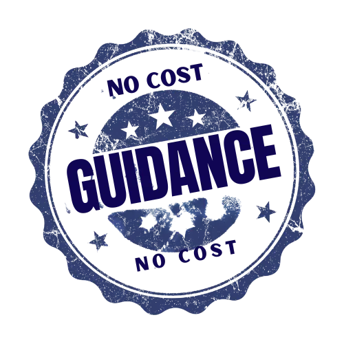 Badge that says ‘Guidance you can trust,’ symbolizing our commitment to assisting clients with their insurance and Medicare needs.