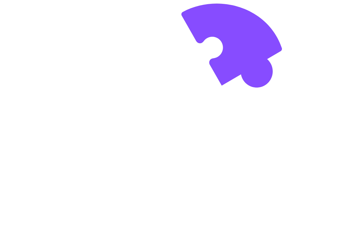 Lightbulb icon formed by four puzzle pieces, representing Medicare learning center.
