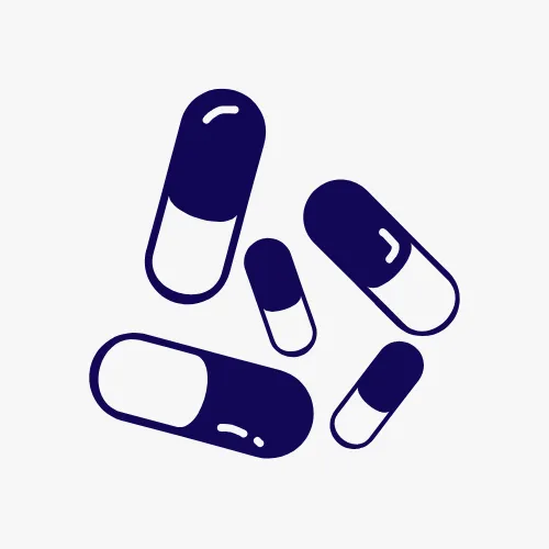 Multiple prescription pill capsules that symbolizes assistance ensuring our client's medications and Medicare Part D prescriptions are covered.
