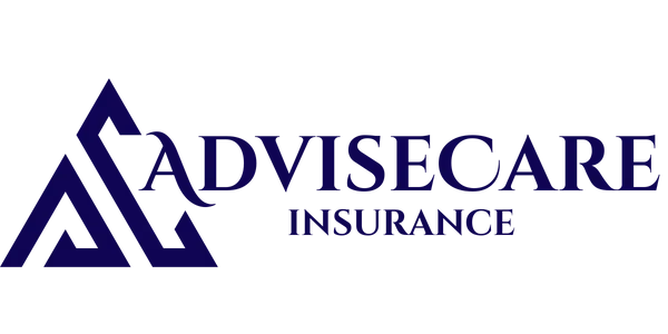 AdviseCare Medicare and Life Insurance brand logo in white.