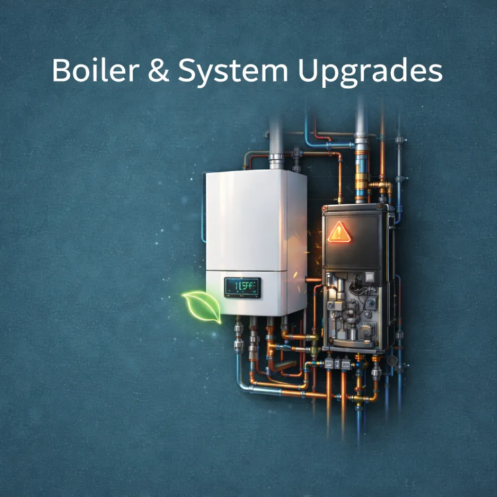 high-efficiency condensing boilers and modern system retrofits