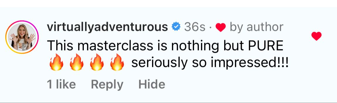 Image of a woman with short hair smiling, with a caption that reads, 'Julia made 11x ROI in 14 days. She put $2000 in and got $22,000 out for her course.'