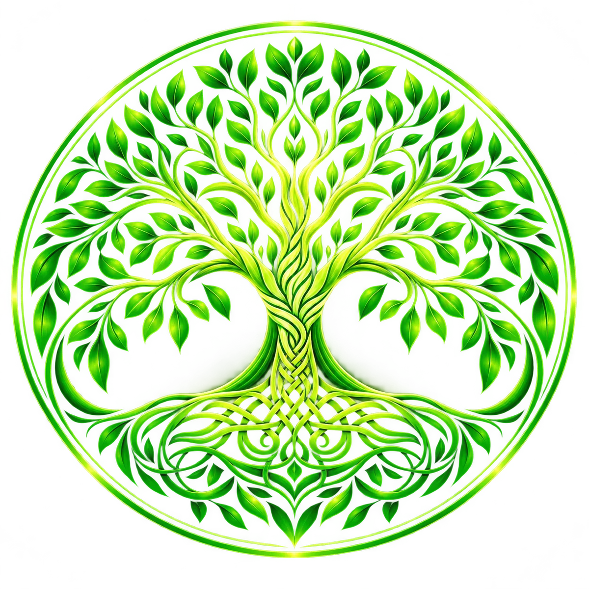 Green tree of life illustration