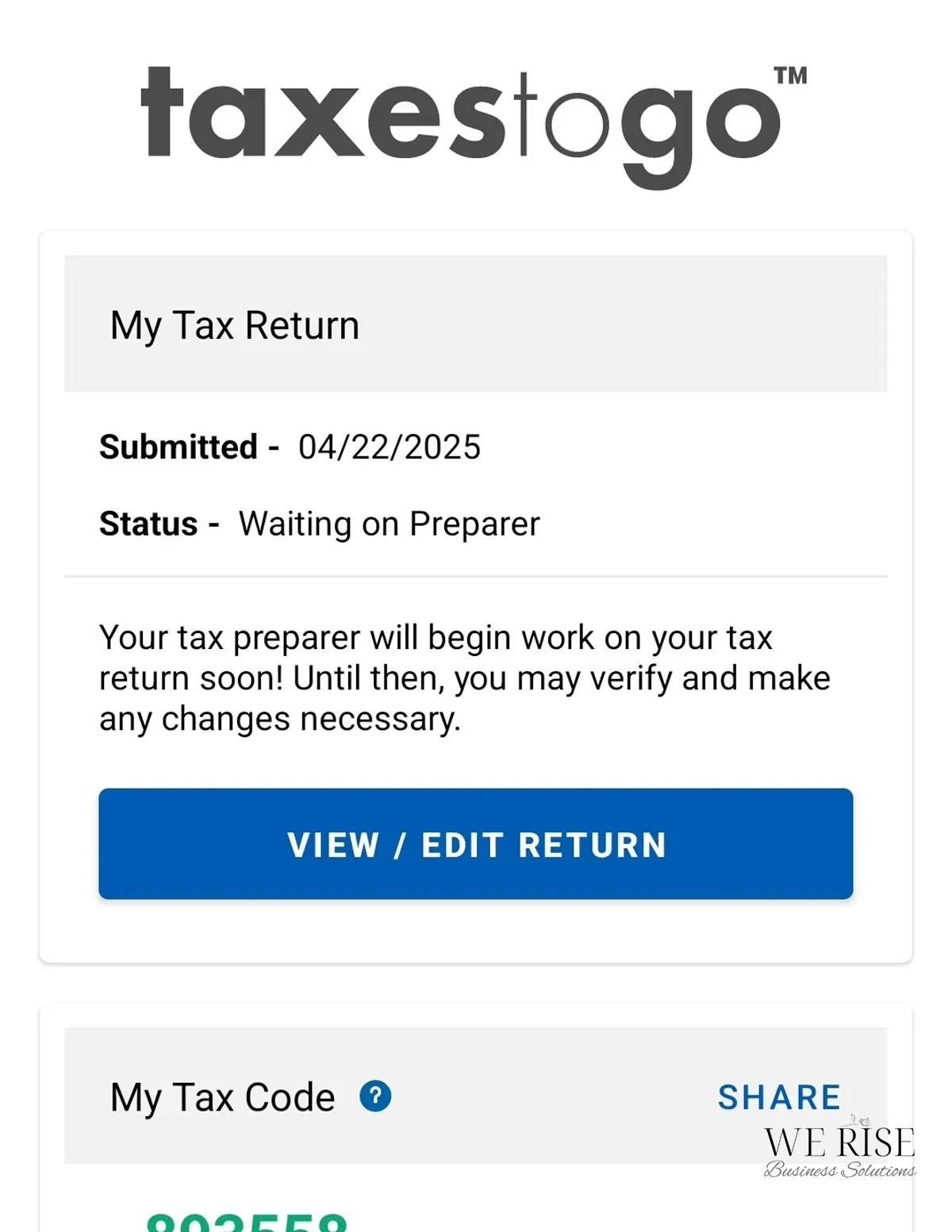 Taxes to go App