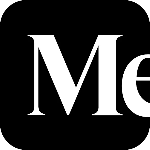 Logo Medium. Medium serves as a platform for sharing human stories and ideas.