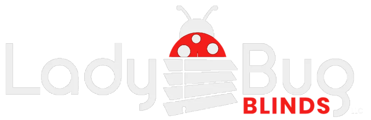 Lady Bug Blinds Logo white font