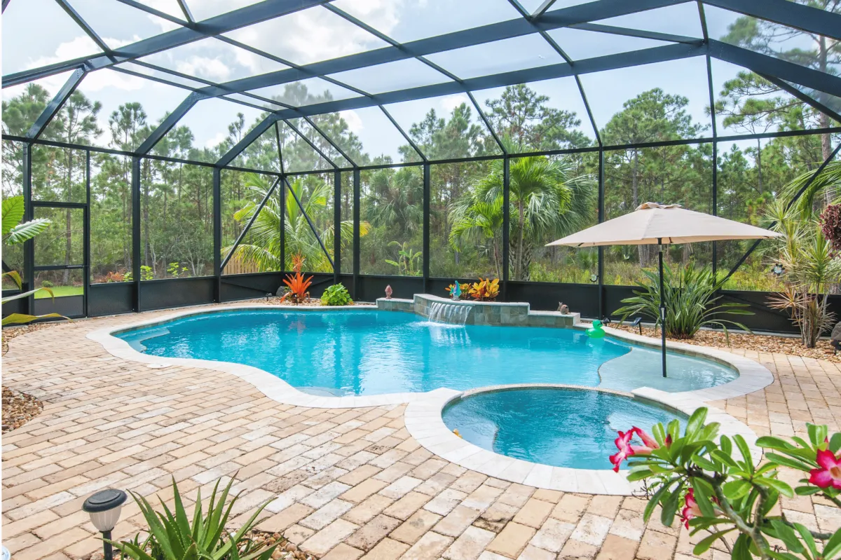 Pool with new screen enclosure Tallahassee, FL 