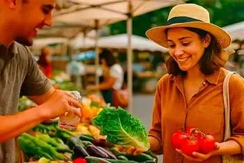Photographier un marché local lors d'un atelier reportage photo à Granville