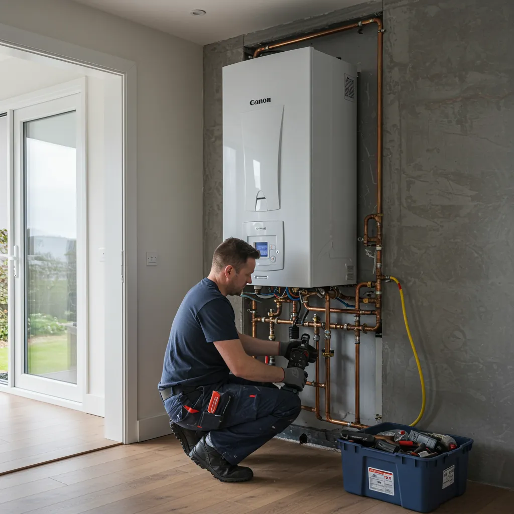 New A-rated combi boiler installation in a Glasgow home