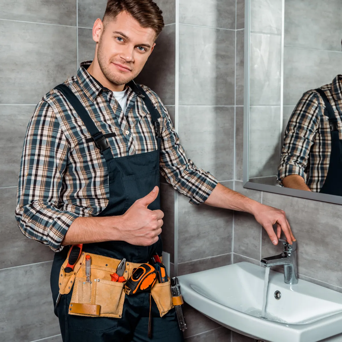 Plumber fixed bathroom sink