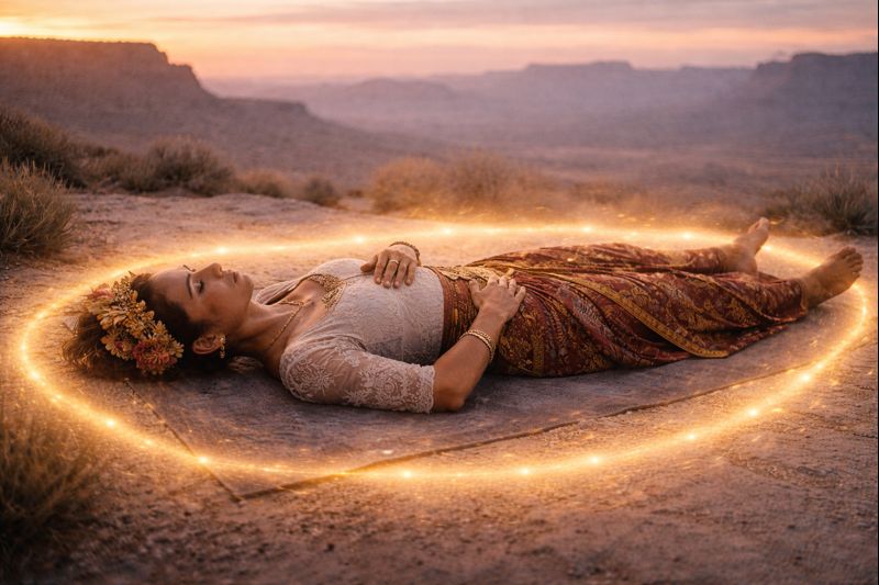 leafless tree on gray sand during sunset