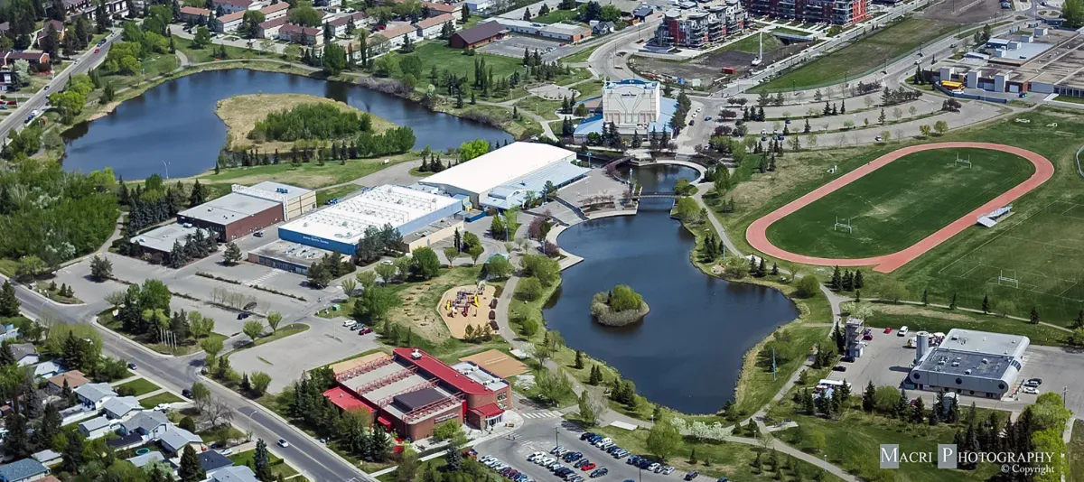 Aerial view of the Sherwood Park in Alberta