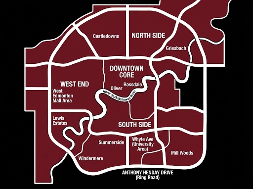 Illustrated Map of Spruce Grove, Alberta 
