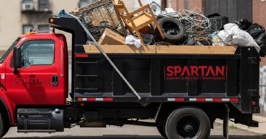 A Junk removal Truck Loaded with Junk material