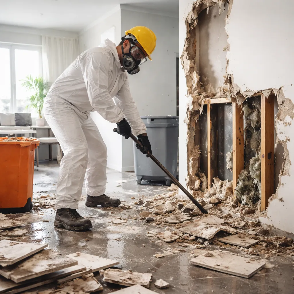 Safe removal of ruined drywall and baseboards for tear-out and mold prevention to stop hazardous growth.