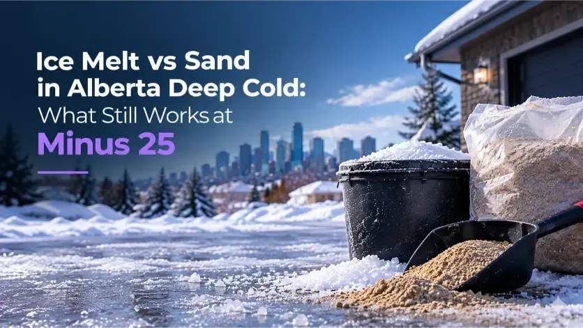 Ice Melt vs Sand in Alberta Deep Cold What Still Works at Minus 25