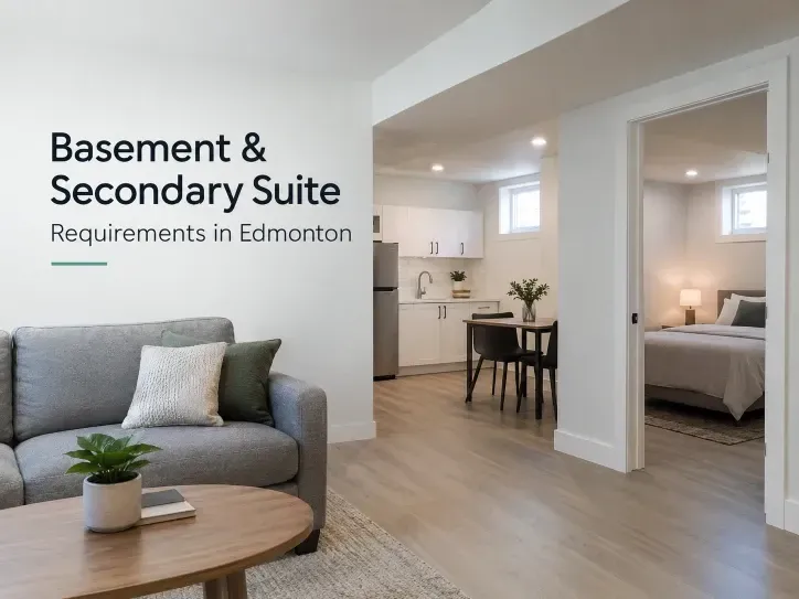 Planning a basement suite in Edmonton? Learn the permits, fire separation, smoke alarm and exit rules a secondary suite needs before you can legally rent it.