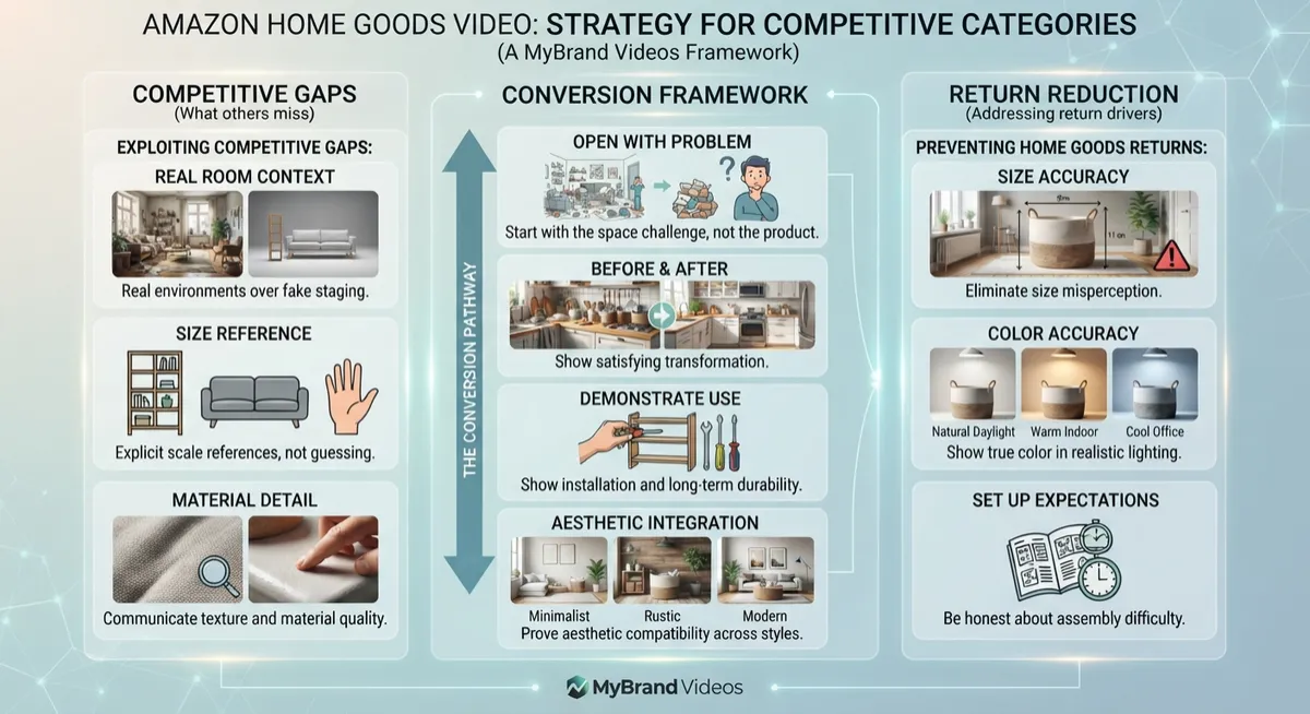 Amazon home goods video strategy — what converts in competitive home categories on Amazon — MyBrand Videos