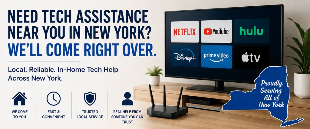 Need Tech Assistance Near You in New York? We’ll Come Right Over.