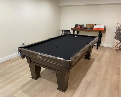 pool table with new felt 