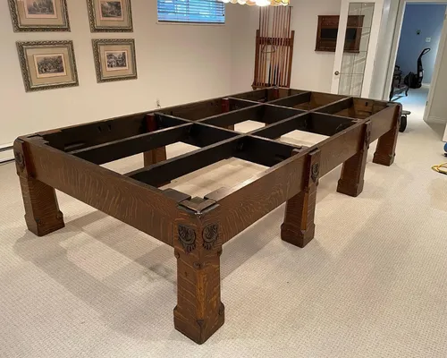 pool table that is taken apart
