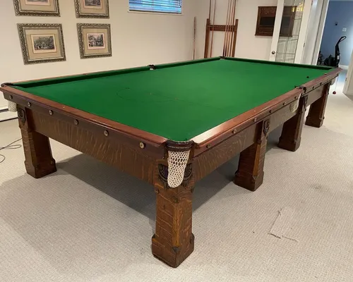 pool table with new felt 