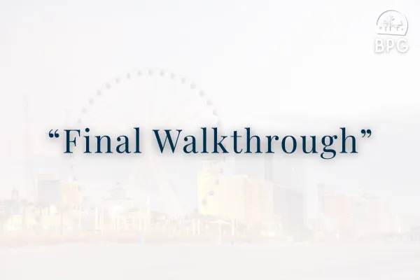 Final Walkthrough