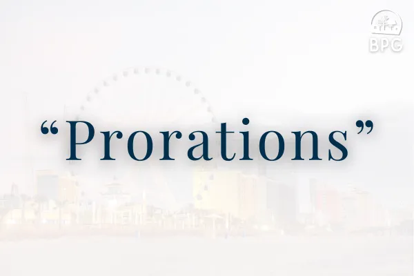Prorations
