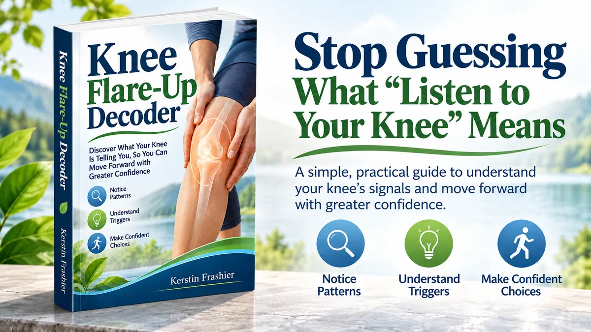 Knee pain after activity guide showing the Knee Flare-Up Decoder by Kerstin Frashier