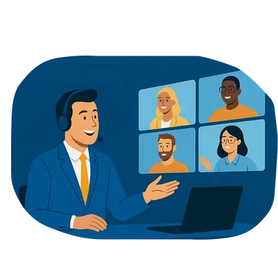 image depicting a review of webinar content being turned into an e