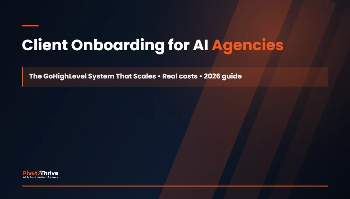 Client onboarding for AI agencies with GoHighLevel — Pivot2Thrive