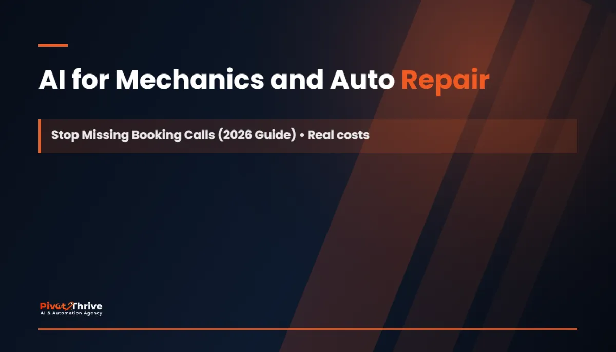 AI for mechanics and auto repair shops in Australia answering booking calls