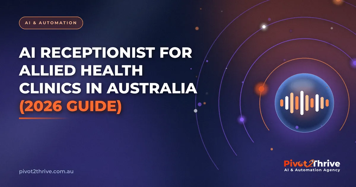 AI receptionist for allied health clinics in Australia answering patient calls and booking appointments