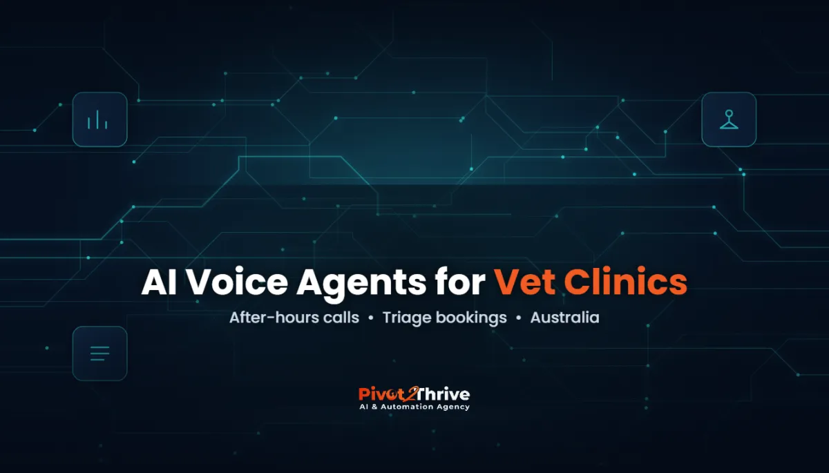 AI voice agent for veterinary clinics in Australia answering after-hours calls and booking appointments