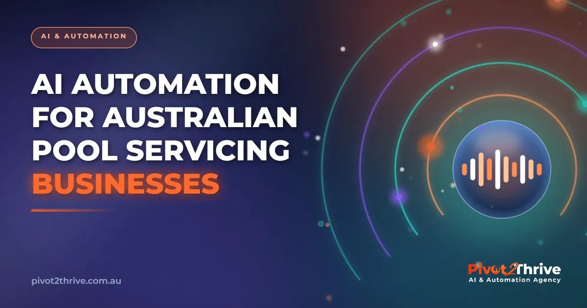AI automation managing service routes for an Australian pool servicing business