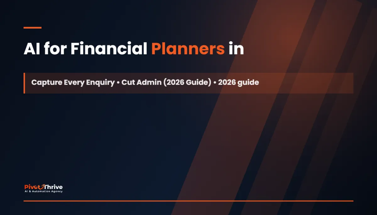 AI for financial planners in Australia: AI receptionist and CRM automation for advice practices