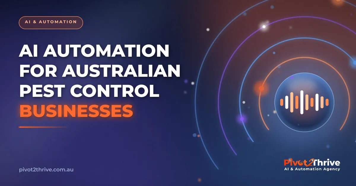 AI automation handling bookings for an Australian pest control business