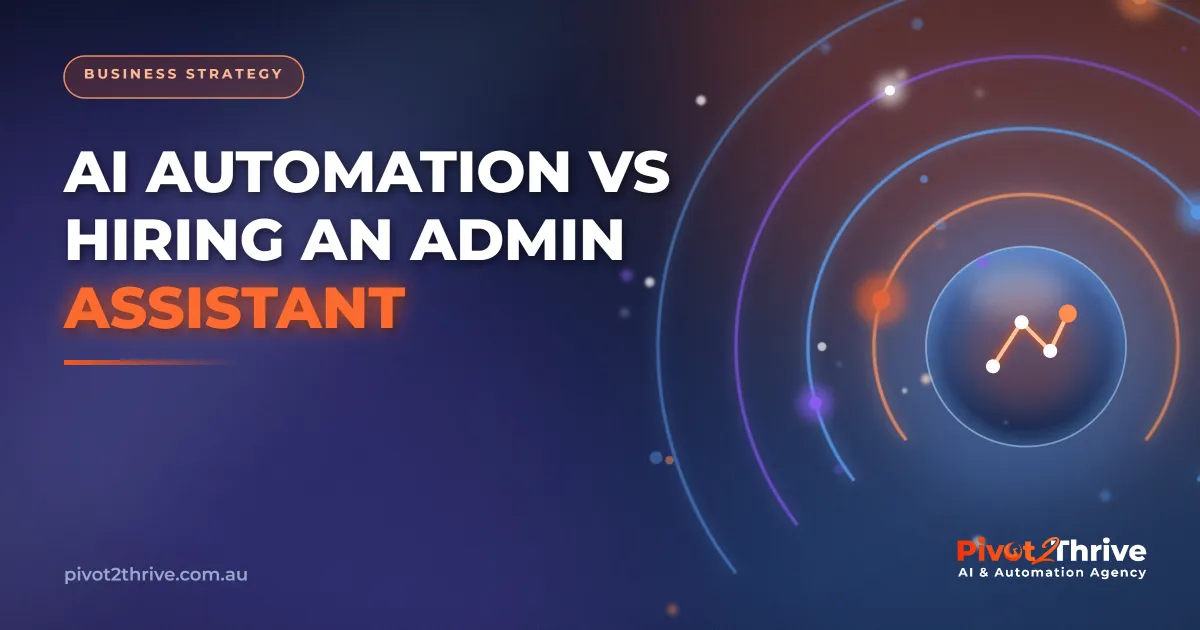 Comparing AI automation with hiring an admin assistant in an Australian business