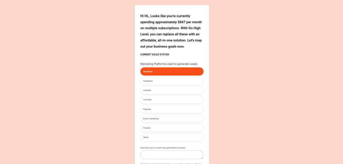 Contact form for a marketing platform designed to capture leads and enhance customer engagement.