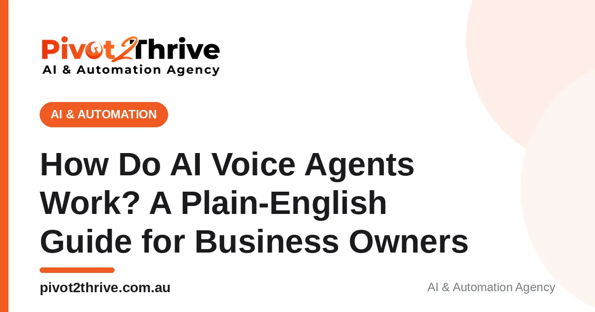 How Do AI Voice Agents Work? A Plain-English Guide for Business Owners