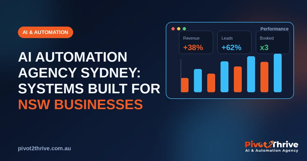 AI automation agency Sydney building lead and booking systems for NSW businesses