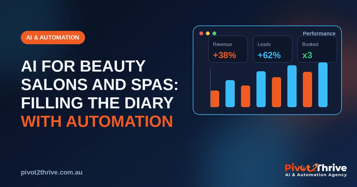 AI for beauty salons and spas automating bookings to fill the diary for Australian salons