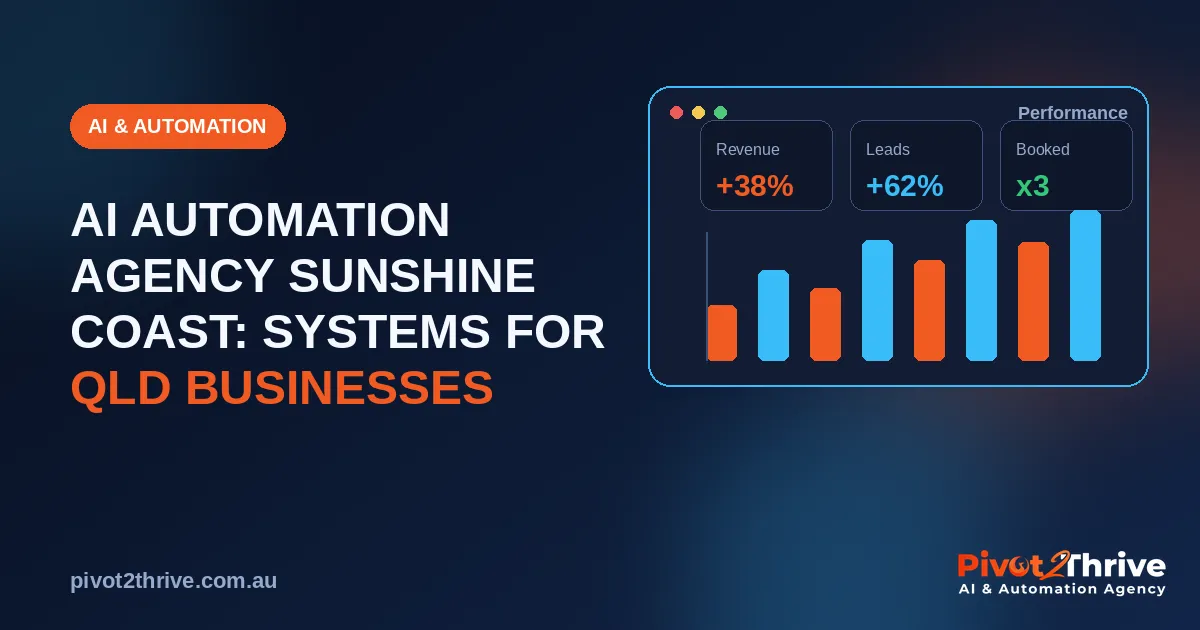 AI automation agency Sunshine Coast building booking and lead systems for QLD businesses