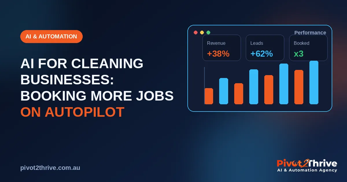 AI for cleaning businesses booking more jobs on autopilot for an Australian cleaning company