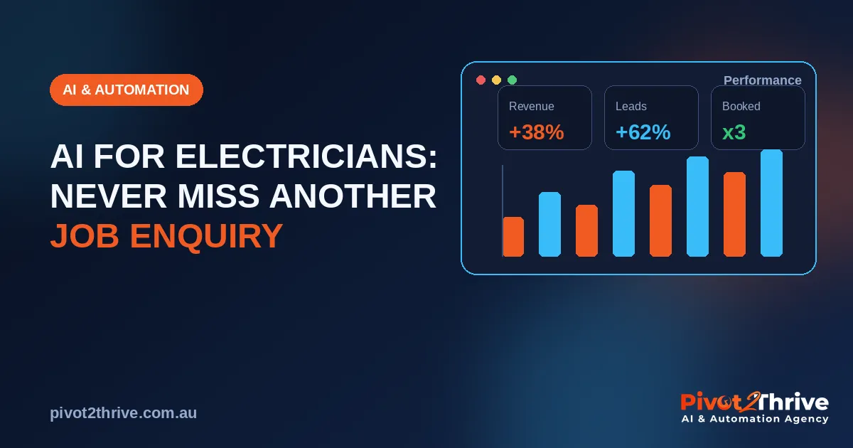 AI for electricians capturing every job enquiry and missed call for an Australian electrical business